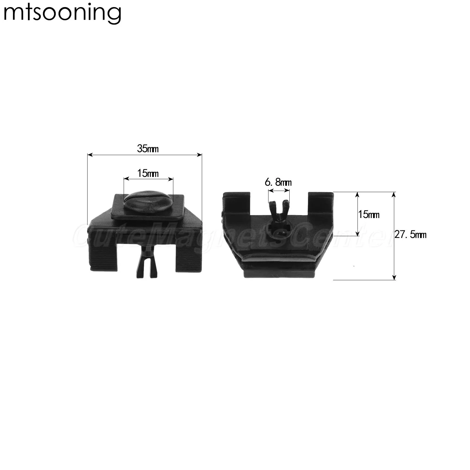 Mtsooning 4pcs Front Bumper Cover Clips Auto Fastener Car Leaf Plate