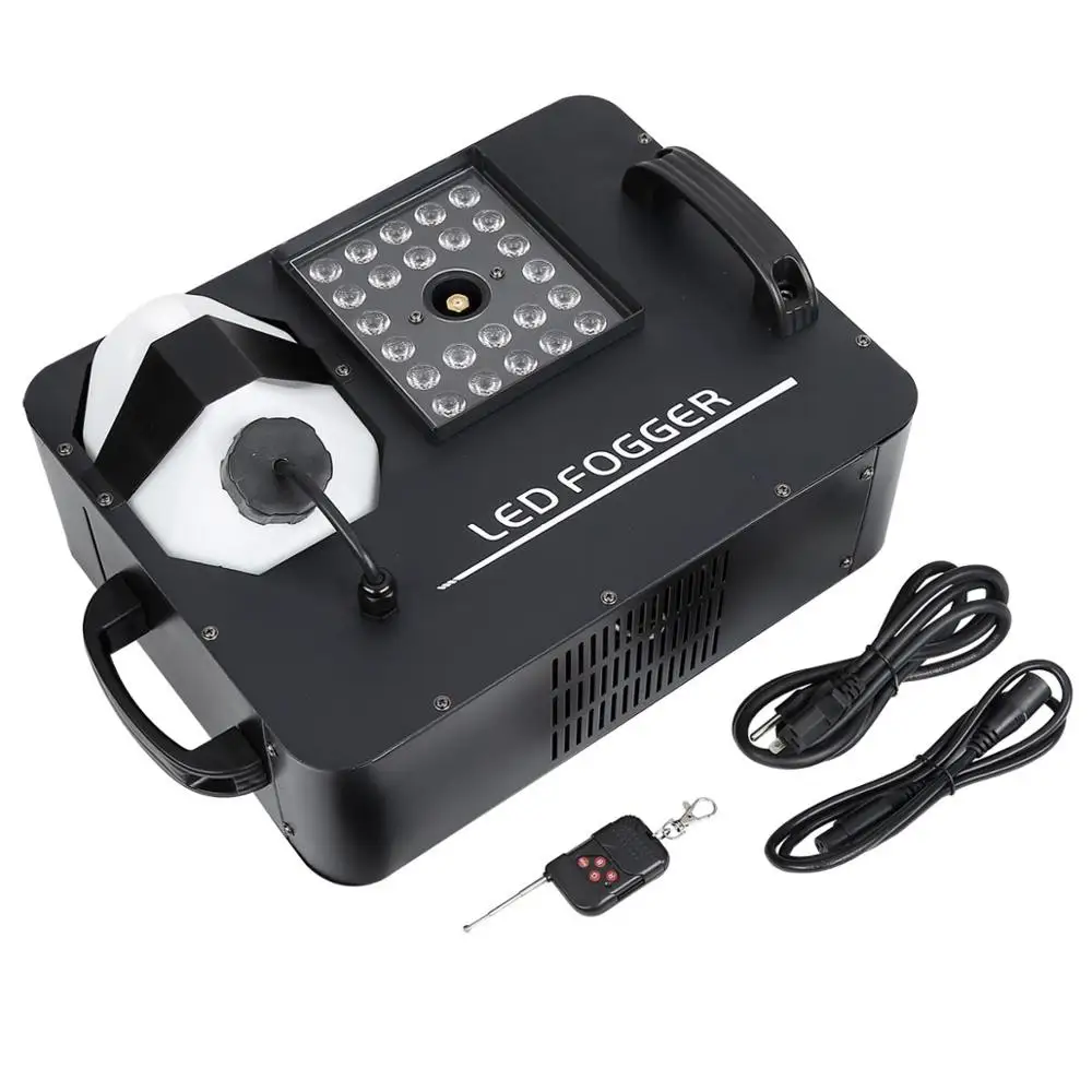 24 RGB LED Fog Machine 3in1 1500W Party DMX Wireless DJ Stage Smoke Fogger