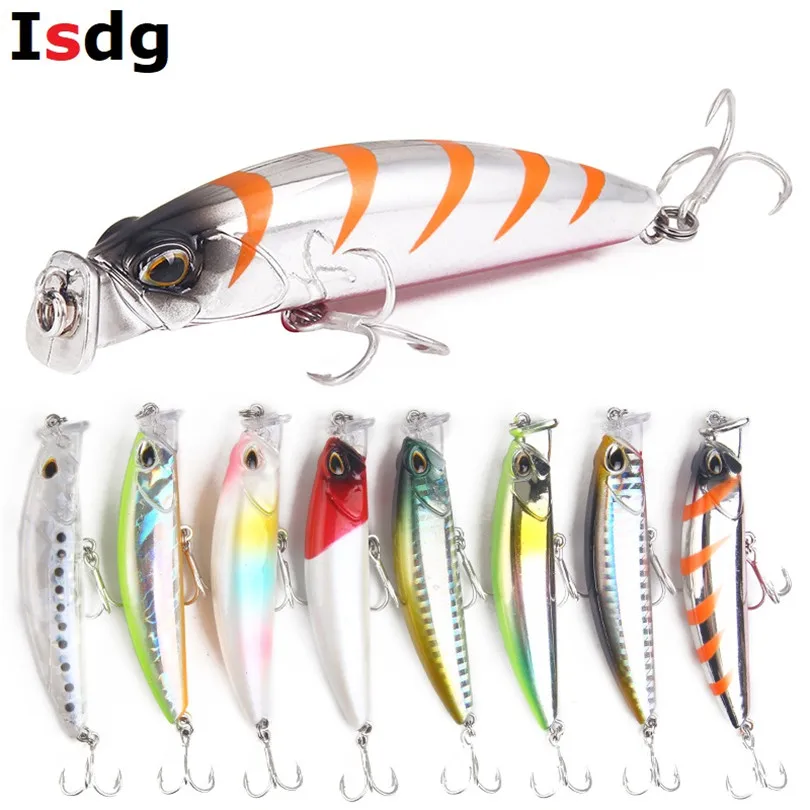Isdg Поппер рыболовная приманка 80 мм 10 г Topwater Isca искусственная жесткая Pesca Leurre Peche