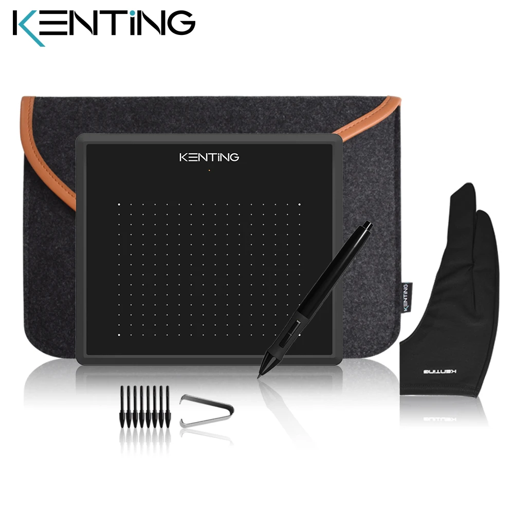 5 Inch Digital Drawing Tablet Micro USB OSU Signature Pad Pen Tablets Kenting K5540 4096 Levels for Beginners with Carrying Bag