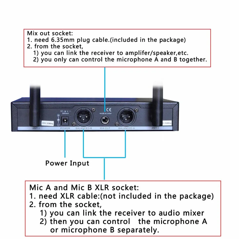 FREEBOSS FB U10 2 Way черный серебристый золотой металлический Ручной беспроводной