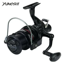 YUMOSHI KM спиннинговая Рыболовная катушка 11BB 5,2: 1 пресноводная/морская катушка для ловли карпа Pro/Post двойной тормоз гладкая литейная катушка