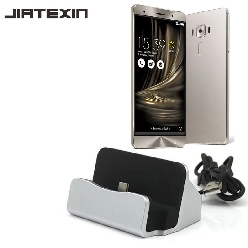 

JIATEXIN Desktop Data Sync Type-C USB Cable Dock Charger Station For ASUS Zenfone 3 Deluxe ZS570KL ZS550KL Charging Holder