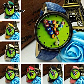 

TIke Toker Cindiry Colorful Print Billiards Women Watches Ladies Watch Female Clock Relogio Feminino Watch For Women As Gift