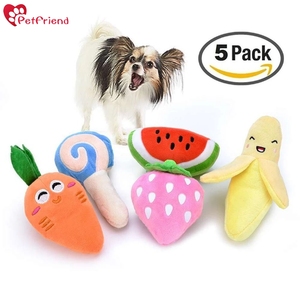 5 Pack Gift Set Squeaky Dog Toy Small And Medium Doggie Plush Toys