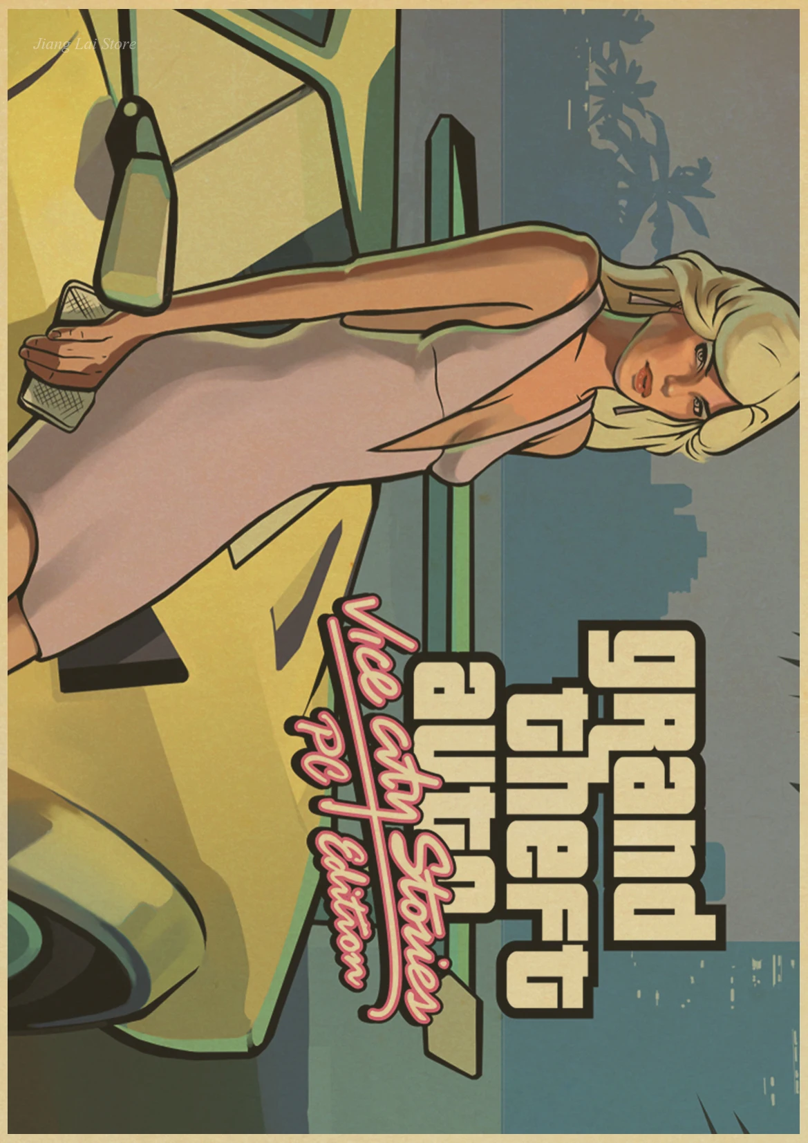 Видеоигры grand theft Авто полицейские автомобили grand theft Авто iv gta iv 4 размера украшение дома холст плакат печать - Цвет: L029