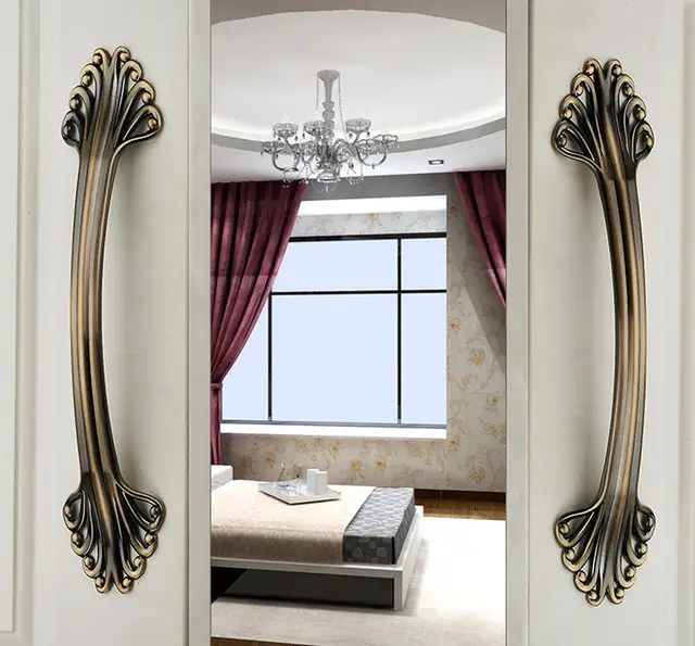 Solid Wooden Door Sliding Door Wardrobe Cabinet Drawer Handle