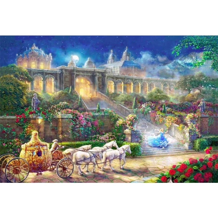 

Castle Full Square 5D DIY Architecture Landscape Diamond Painting Embroidery Cross Stitch Diamond Mosaic Home Decor