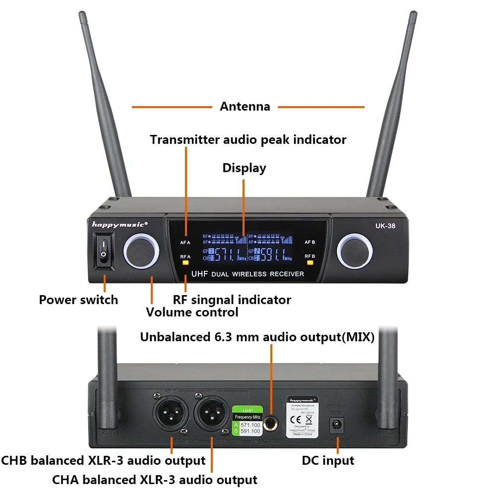 High Quality Professional Dual Wireless Microphone