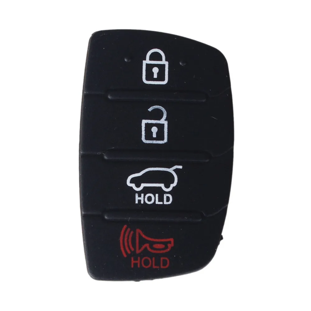 Dandkey 3 4 кнопки силиконовый чехол для ключа автомобиля резиновая кнопка для hyundai I30 i35 iX20 Solaris Verna Kia RIO K2 K5 Sportage