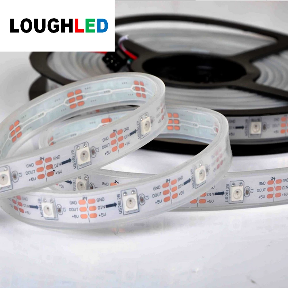 WS2812 dot control magic color SMD5050 DC5V Flexible LED Strip 30LEDS/M 150LEDS/roll Dream Ribbon | Освещение