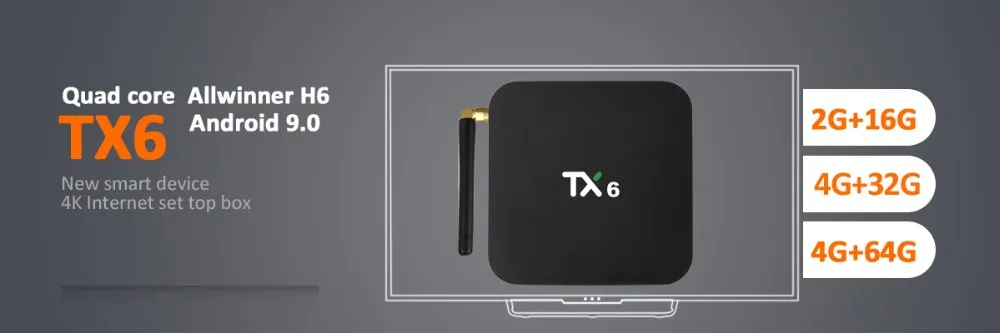 Tx6 Smart Android 9.0 Tv Box 4g 32g Allwinner H6 Quad Core 