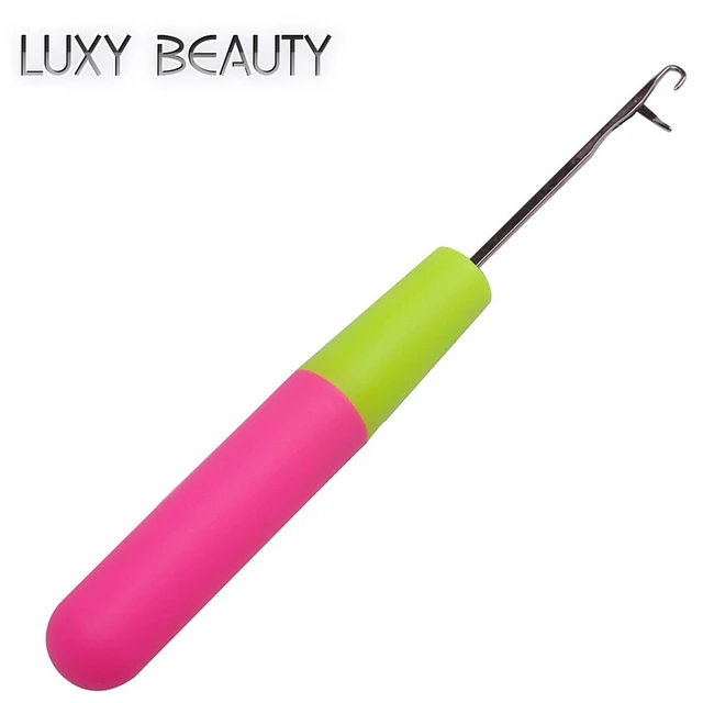 1pcs Plastic Crochet Braid Needle Feather Hair Extension Tools Wig Hook