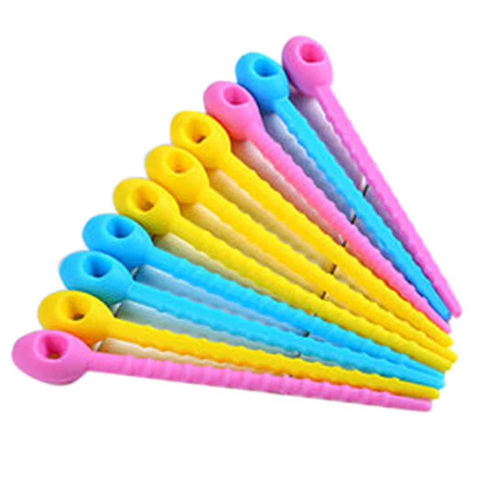 5 Pcs/ lot food grade Silicone Bag Ties, Cable Management,Zip Tie Twist All purpose Multi use