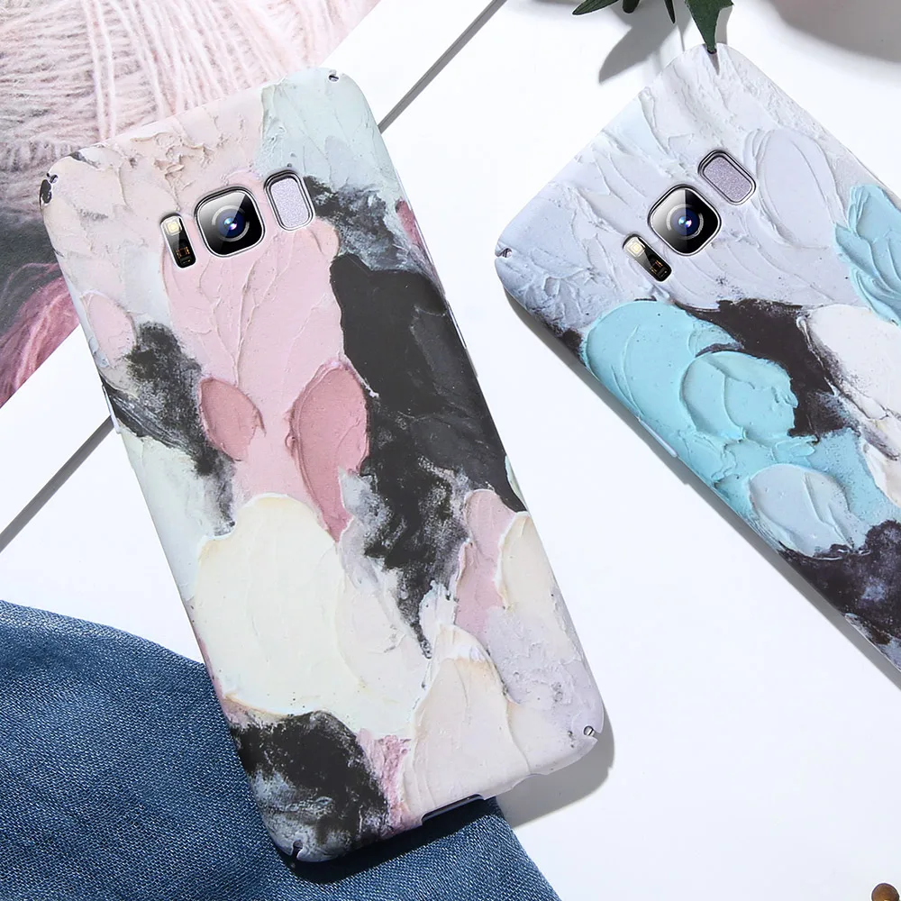 

KISSCASE 3D Matte Ink Case For Samsung A50 S8 S9 S7 edge S10 S10E S10Plus Note 10 J4 J6 J8 2018 J3 J5 J7 2017 EU Graffiti Case