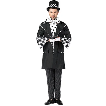 

Adult Men Wicked Mad Hatter Alice In Wonderland Themed Party Cosplay Halloween Costume