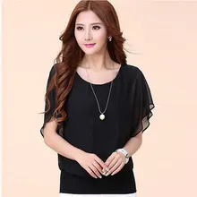 2017 New Fashion Lady Women’s shirts Casual shirt Chiffon Short Tops Blouse