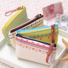 1pcs Elegant pastoral canvas coin purses zero wallet child girl women change purse,lady zero wallets,coin bag Free shipping