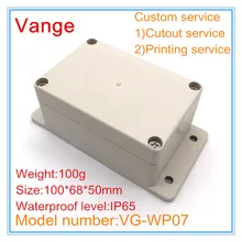 10 шт./лот прессформы впрыски настенная коробка IP65 водонепроницаемые АБС-пластик чехол Корпус для проводки коробки 100*68*50 мм