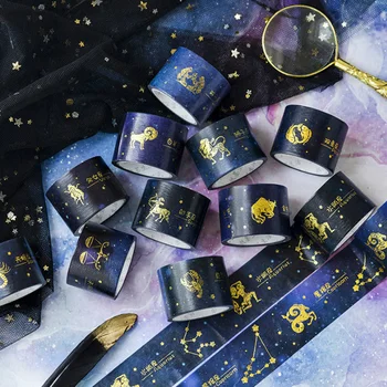 

30mm*5M CTwelve constellation series DIY Decorative Washi Tape Scrapbooking Masking Tape School Office Supply Escolar Papelaria