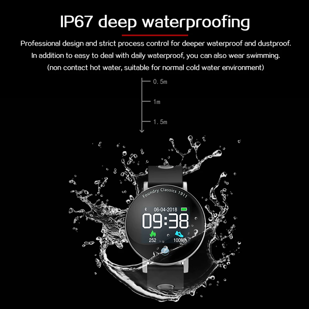 COLMI IP68 Waterproof Smart Watch Blood Oxygen Blood Pressure Heart Rate Monitor Smart Bracelet Fitness Tracker BRIM Smartwatch