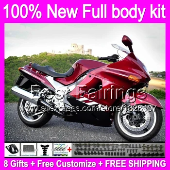 

93-01 For KAWASAKI Factory red black NINJA ZX11 ZZR1100 B40 ZX11R ZZR 1100 Red black 11 1993 1995 1996 98 2000 2001 +decal