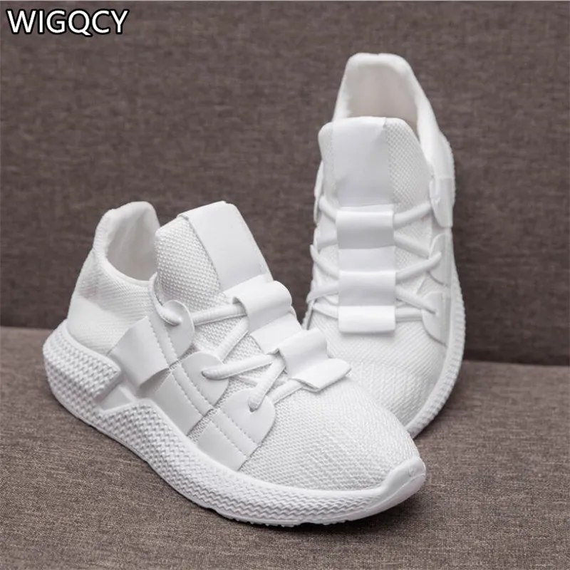 

WIGQCY 2019 Sneakers white shoes women spring new fashion wild mesh women's shoes wild thick-soled breathable casual shoes X244