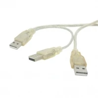 Прозрачный Разветвитель USB 2 0 Y типа кабель для передачи данных с 1 штекера на 3 А