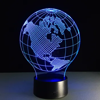 

Map Of America Led 3d Night Light Visual Touch 7 color change Desk Lamp Colorful Gift Power Bank Kids Table Lamps