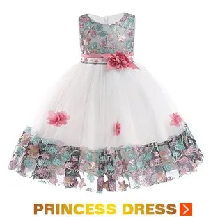 Кружевное платье-пачка для девочек, праздничное платье для дня рождения, торжественное платье с цветочным узором для девочек от 3 до 10 лет, платье для первого причастия