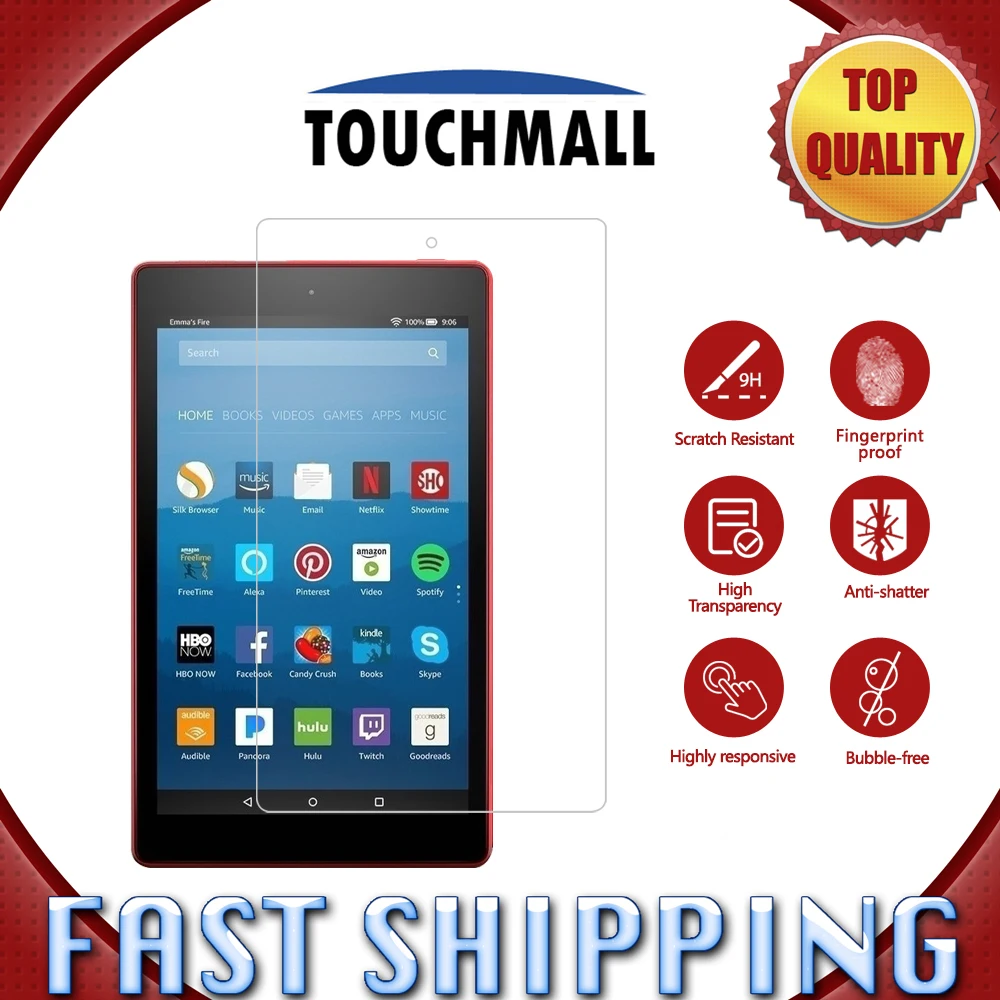 Закаленное Стекло для Amazon Kindle Fire HD 8 HD8 2015 2016 2017 Экран защитная пленка защита от