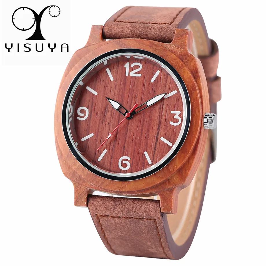 

Nature Bamboo Wood Watch Men Sport Wooden Bangle Quartz Creative Watches Casual Timber Fashion Outdoor Men's Clock 2017 New Gift
