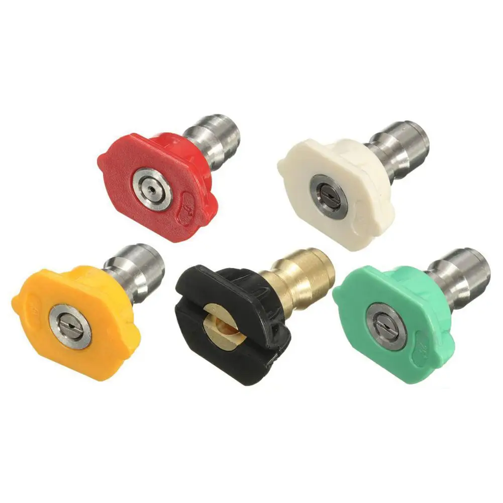 

5Pcs High Pressure Washer Spray Nozzles Variety Degrees Quick Connect Tip Set