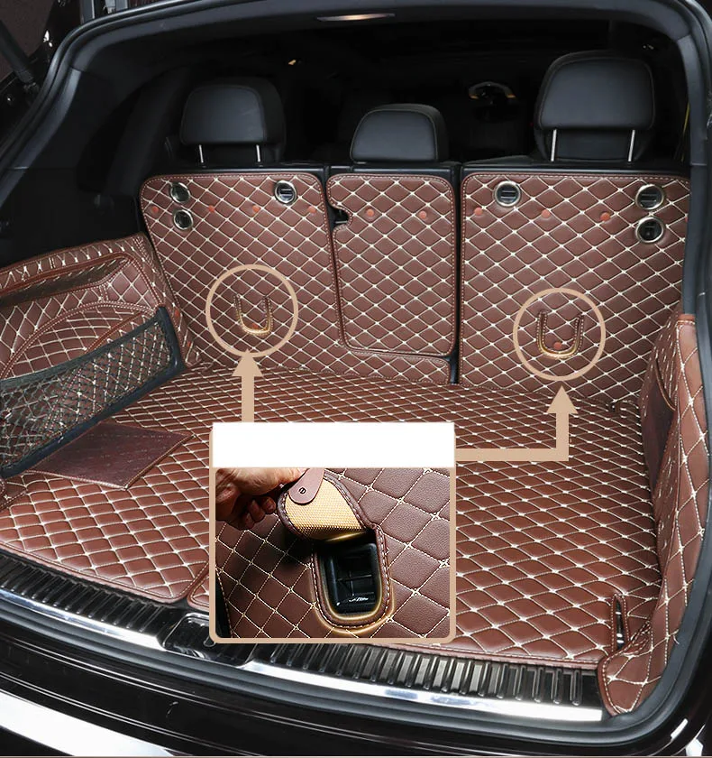 Lsrtw2017 волокно кожа багажник автомобиля коврик для porsche cayenne