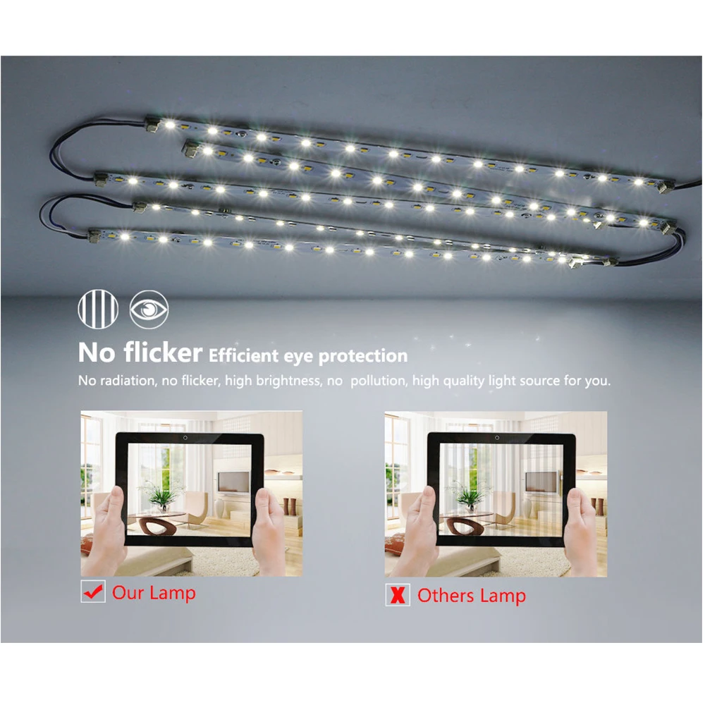 Светодиодный светильник s 5730 SMD светодиодный AC220V двойной цвет потолочный высокая