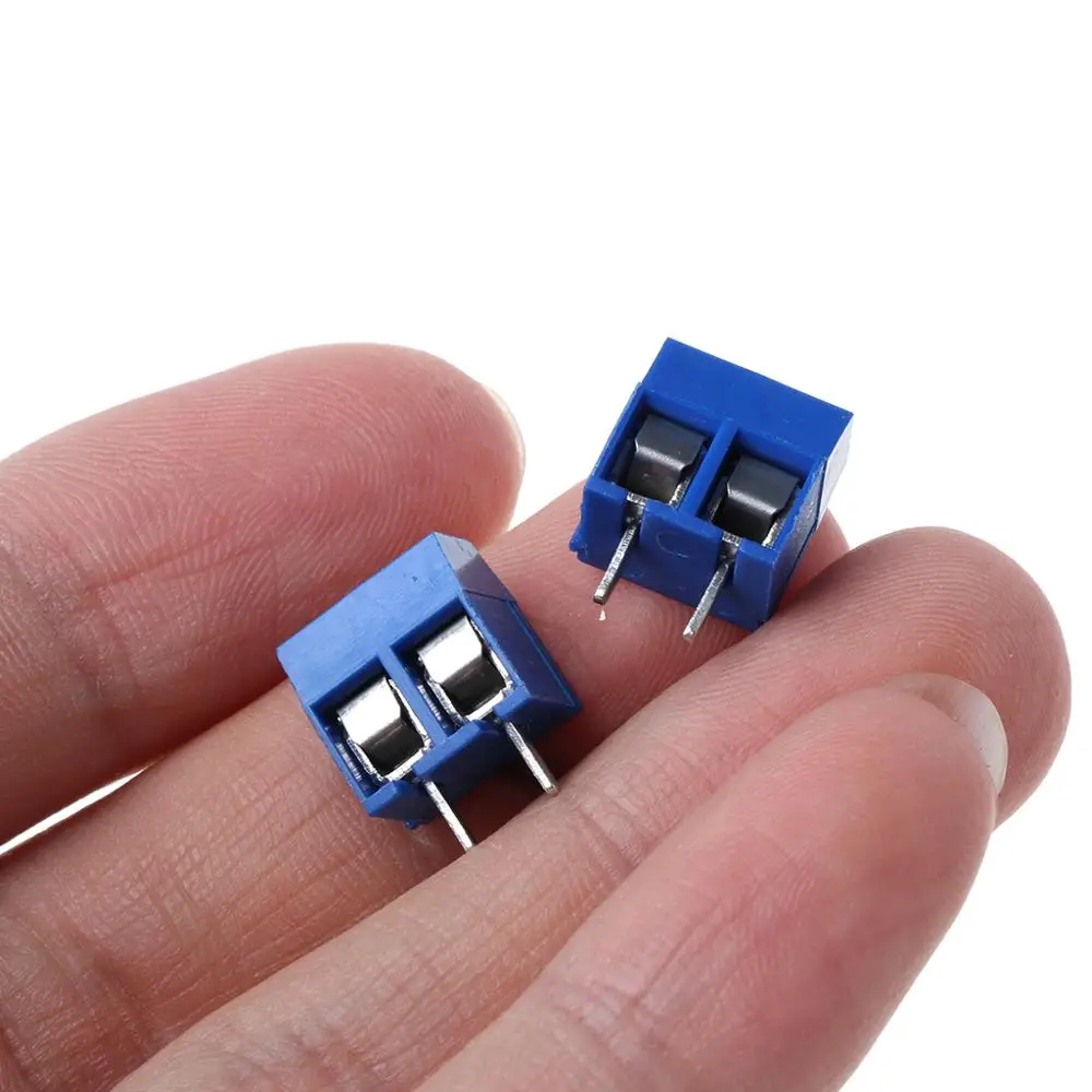 Для 100 шт./упак. 2 штифта Клеммная колодка разъем 5 мм шаг акция|pcb terminal block connector|terminal