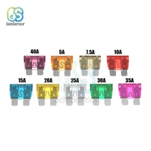 10 шт. Средний размер лезвие предохранитель цинковый сплав и пластик Материал 5A 7.5A 10A 15A 20A 25A 30A 35A 40A для авто грузовик