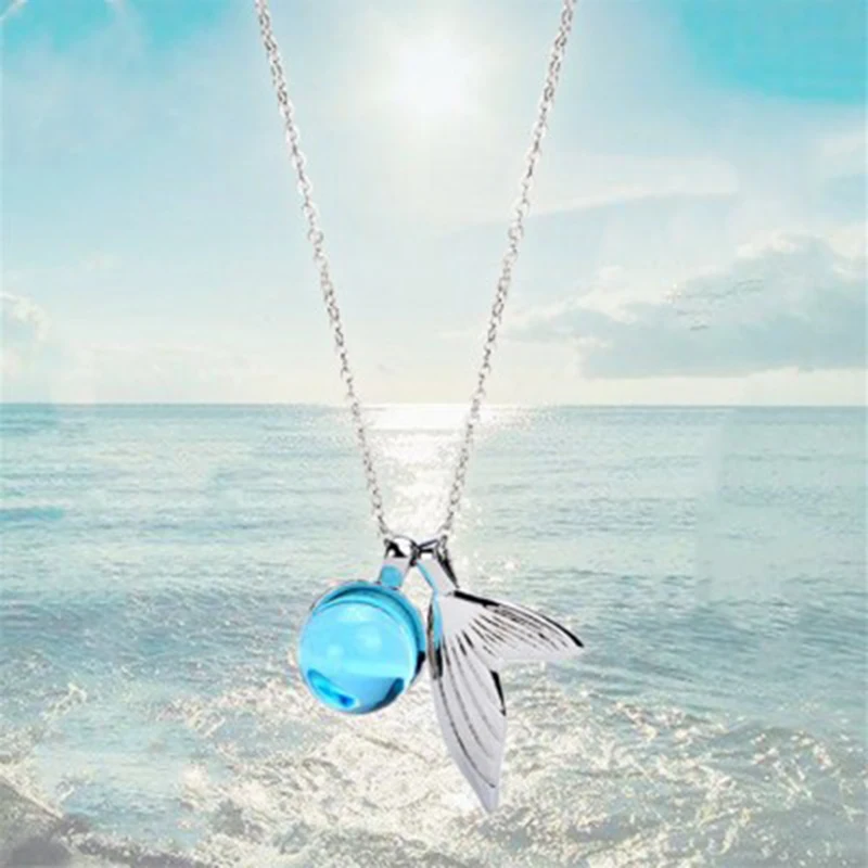 Qevila Fashion Unique Mermaid foam bubble Pendant Necklaces for Women Lover Gifts Plated S925 Silver Romantic Sexy Jewelry Gifts (11)