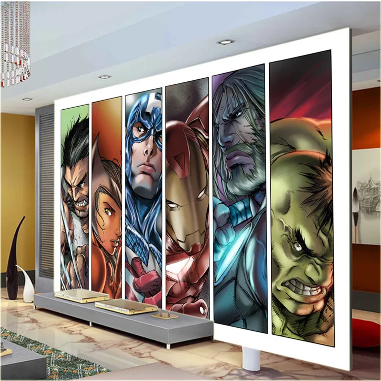 Comics superhéroe Avengers Niños Dormitorio Foto Wallpaper Mural