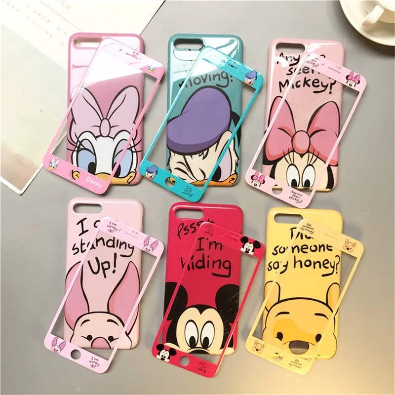 

360 Full Cover Phone Case + Screen Protector for IPhone X XS 7 6 S 6S Plus for Iphone7 Iphonex Iphone8 Coque funda Cartoon Cover