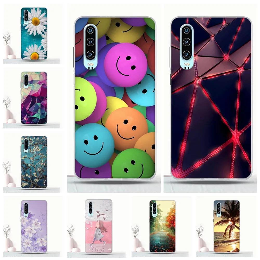 

Slim TPU Cover For Huawei P30 Case Phone Coque Protective For Huawei P30 Case Silicone Pattern Printing For Huawei P 30 Fundas