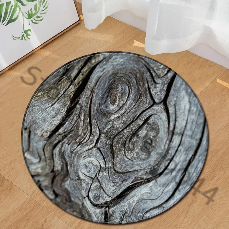 

Custom to Make Carpet 3D Wood Grain Ring Round Carpets For Living Room tapis Computer Chair Floor Mat Bedside Rugs Kids Play Mat