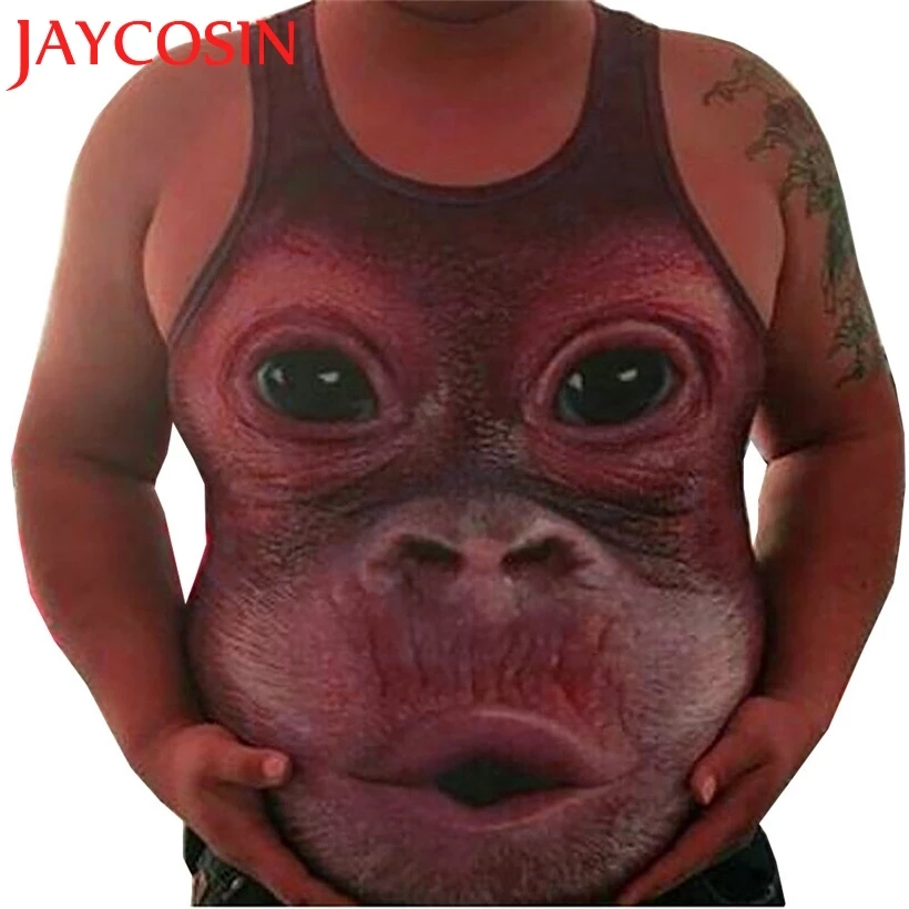 

2017 Hot Men Plus Size Elastic Sleeveless Obesity Tops Tank Vest O-Neck Blouse Y7718