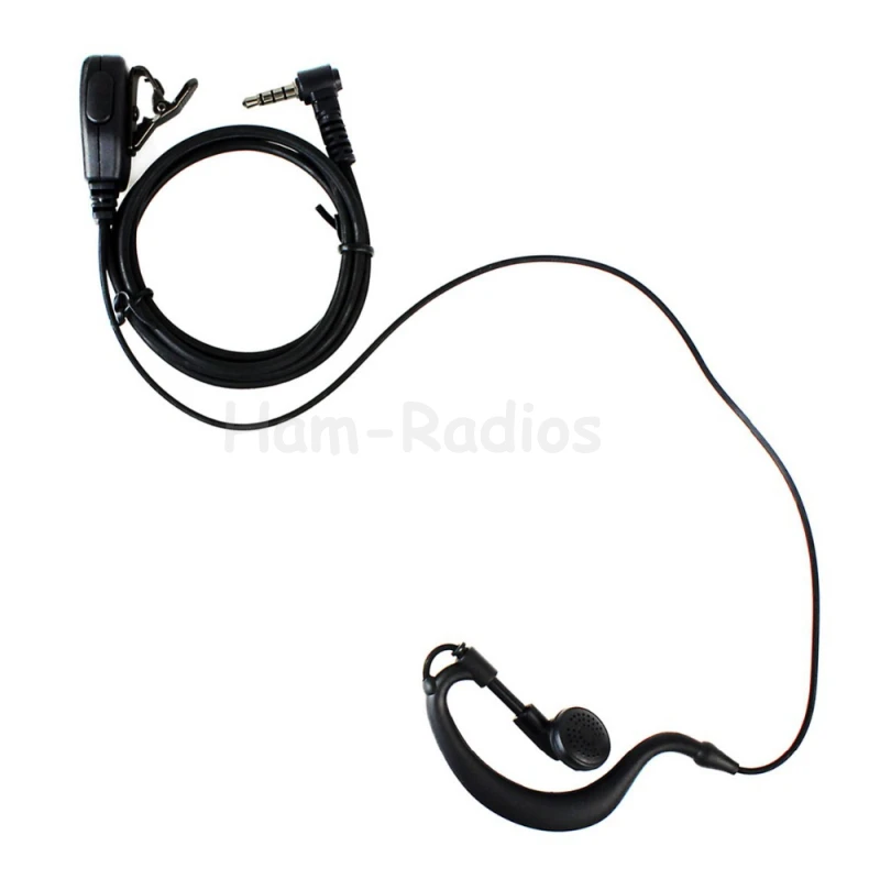 New 1 Pin 3.5mm PTT MIC Earpiece Headset for YAESU Radio VX-2R/3R/5R/160 FT TSP Black 2 pin ptt mic headset earpiece earphone for midland two way radio gxt550 650 gxt1000 gxt1000vp4 gxt1050vp4