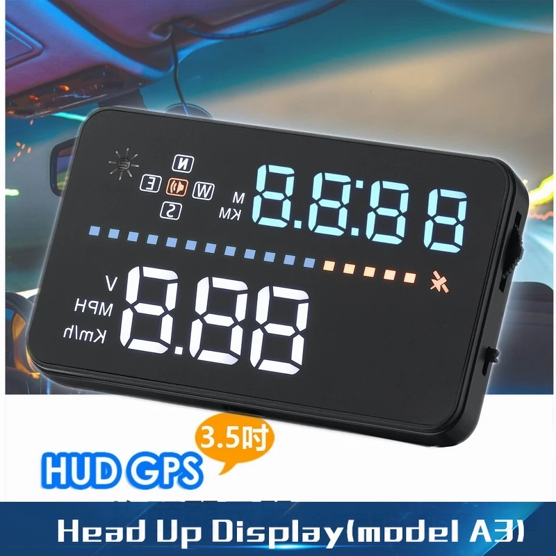 Head up display hud02. проектор скорости на лобовое стекло a1000. бортовой компьютер, цифровой прибор obd2 с gp. автомобильный gps hud дисплей. Gps head up display speedometer.
