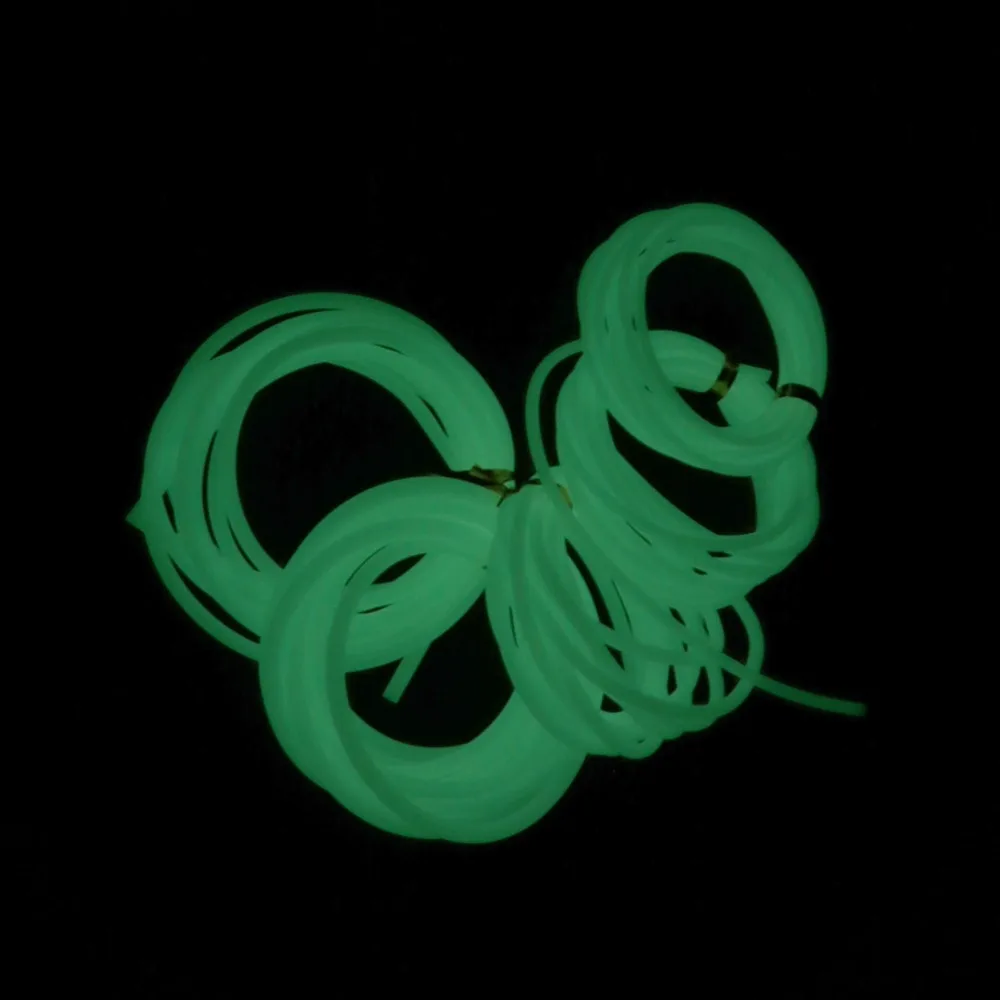 

[2m/pack ] 3mm & 3.5mm Soft Luminous Silicone Tube for Fishing Glowing Rubber Tubbing / Rig Making Glow Tube Fishing Accessories