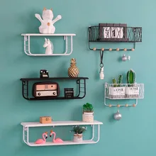 Creative multifunctional storage rack Home wall decoration metal hanging basket debris storage storage shelf bed rack Creative multifunctional storage rack Home wall decoration metal hanging basket debris storage storage shelf bed rack