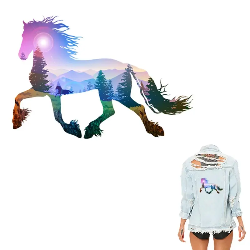 

Beautiful Horse Patches For Clothing A- level Washable New Design Iron on Transfer Decoration Accessory Clothes Sticker Y-058