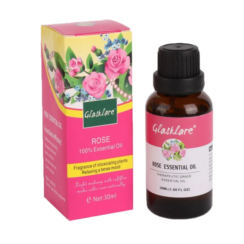 30ml Rose Essential Oils For Aromatherapy Diffusers Pure Essential Oils Relieve Stress for Body Massage Relax Skin Care