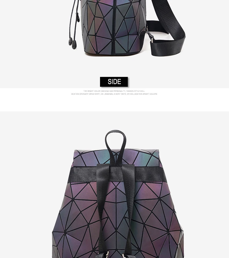 FANLOSN рюкзаки Для женщин геометрический сумка студента школьная сумка световой небольшой рюкзак Для женщин ромбовидная решетка шнурок